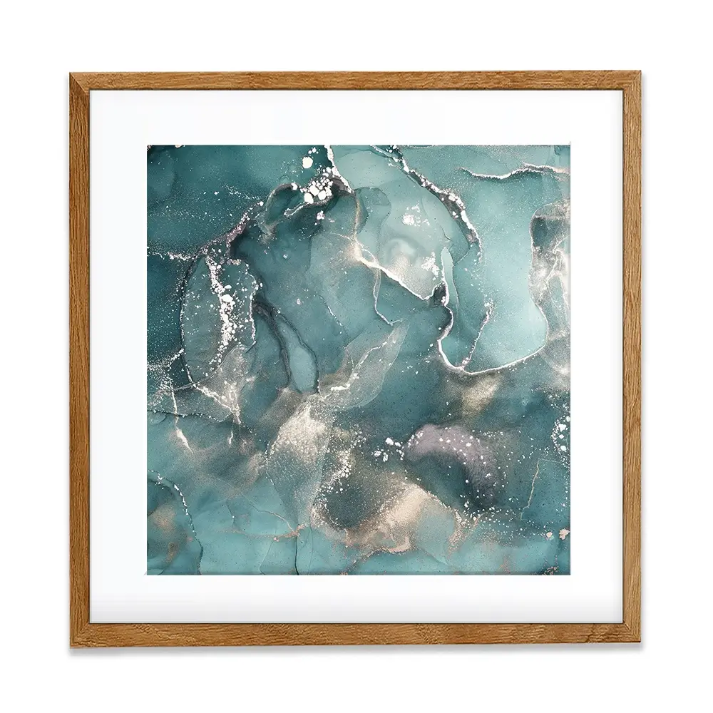 Teal Marble Square Framed Art Print Teal Marble Square Framed Art Print wall art product djero.adlibeshe yahoo.com / Shutterstock