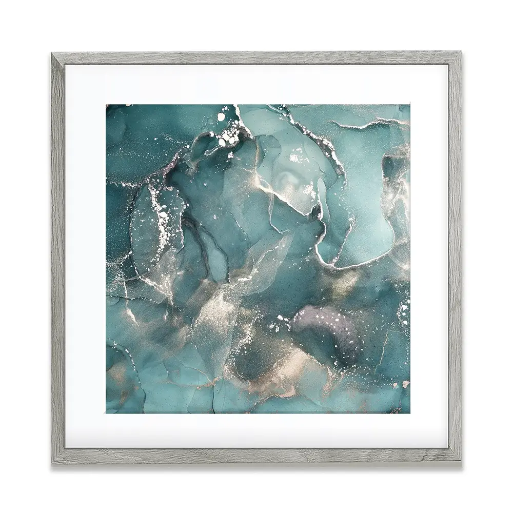 Teal Marble Square Framed Art Print Teal Marble Square Framed Art Print wall art product djero.adlibeshe yahoo.com / Shutterstock