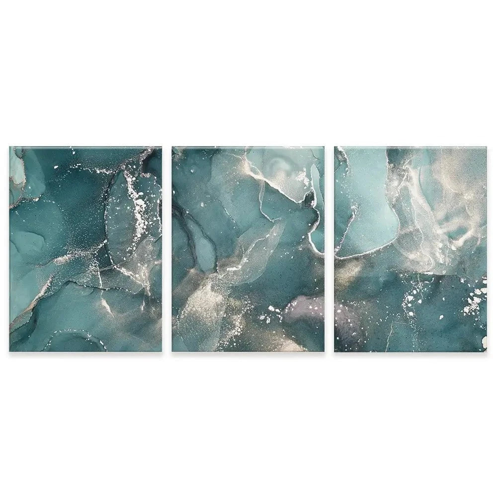 Teal Marble Trio Canvas Print Teal Marble Trio Canvas Print wall art product djero.adlibeshe yahoo.com / Shutterstock