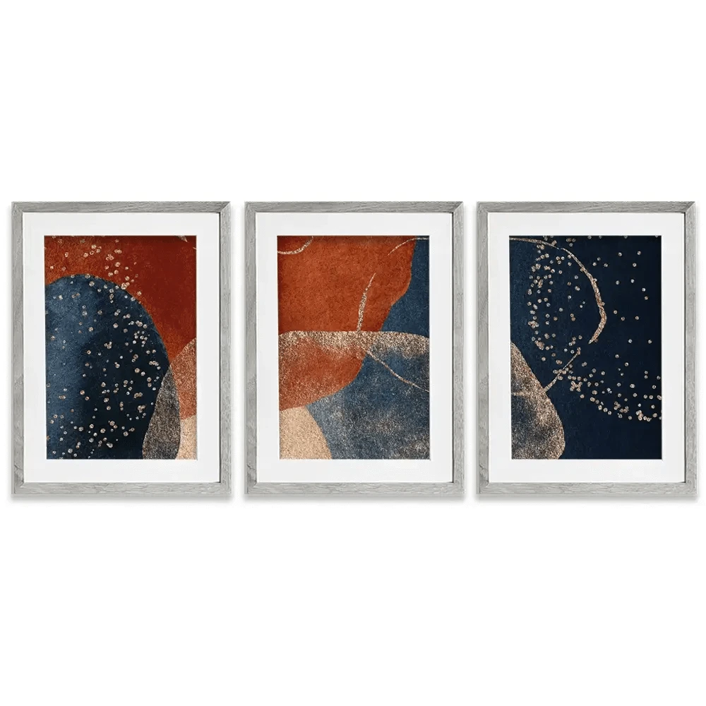 Terracotta Abstract Framed Art Print Trio Terracotta Abstract Framed Art Print Trio wall art product VerisStudio / Shutterstock