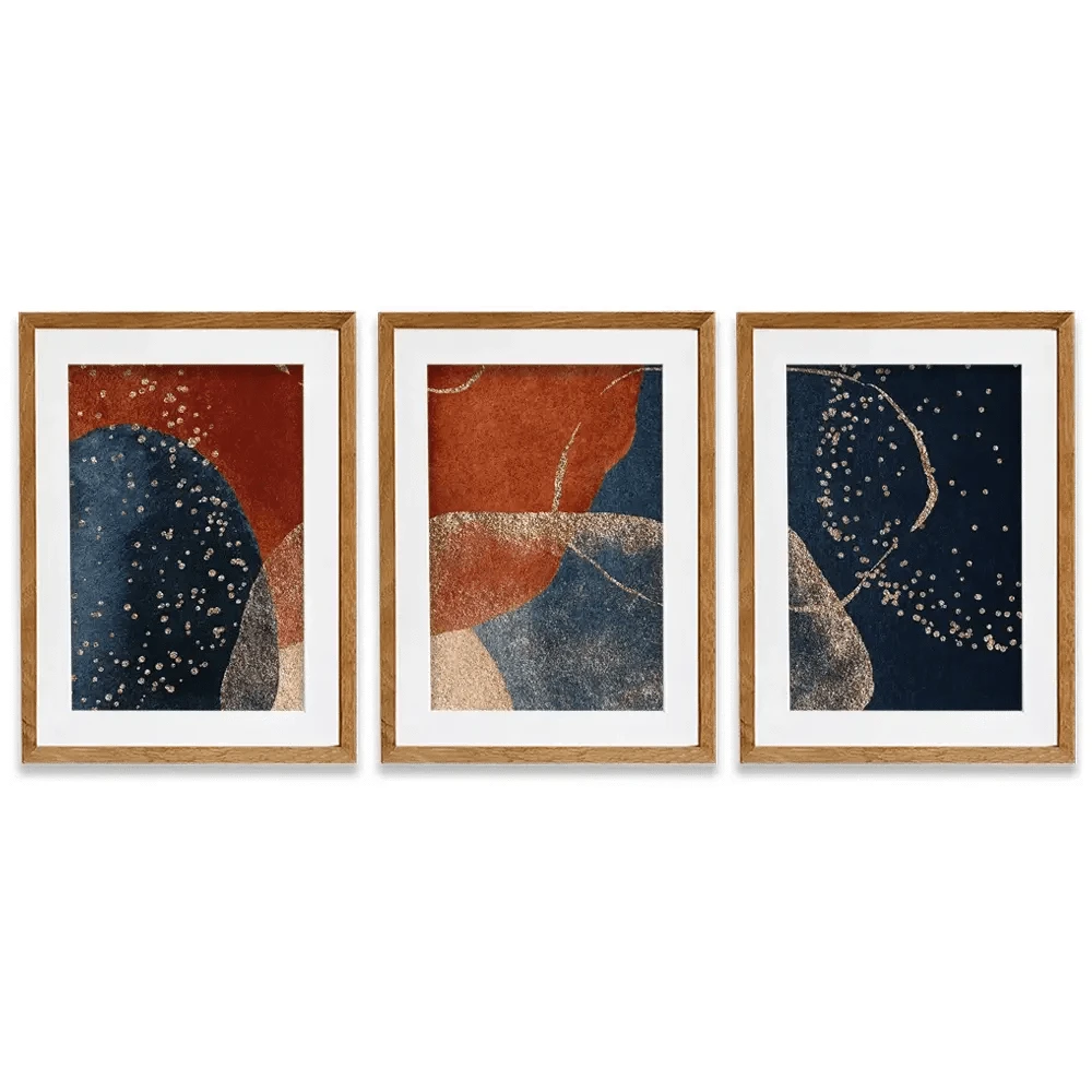 Terracotta Abstract Framed Art Print Trio Terracotta Abstract Framed Art Print Trio wall art product VerisStudio / Shutterstock