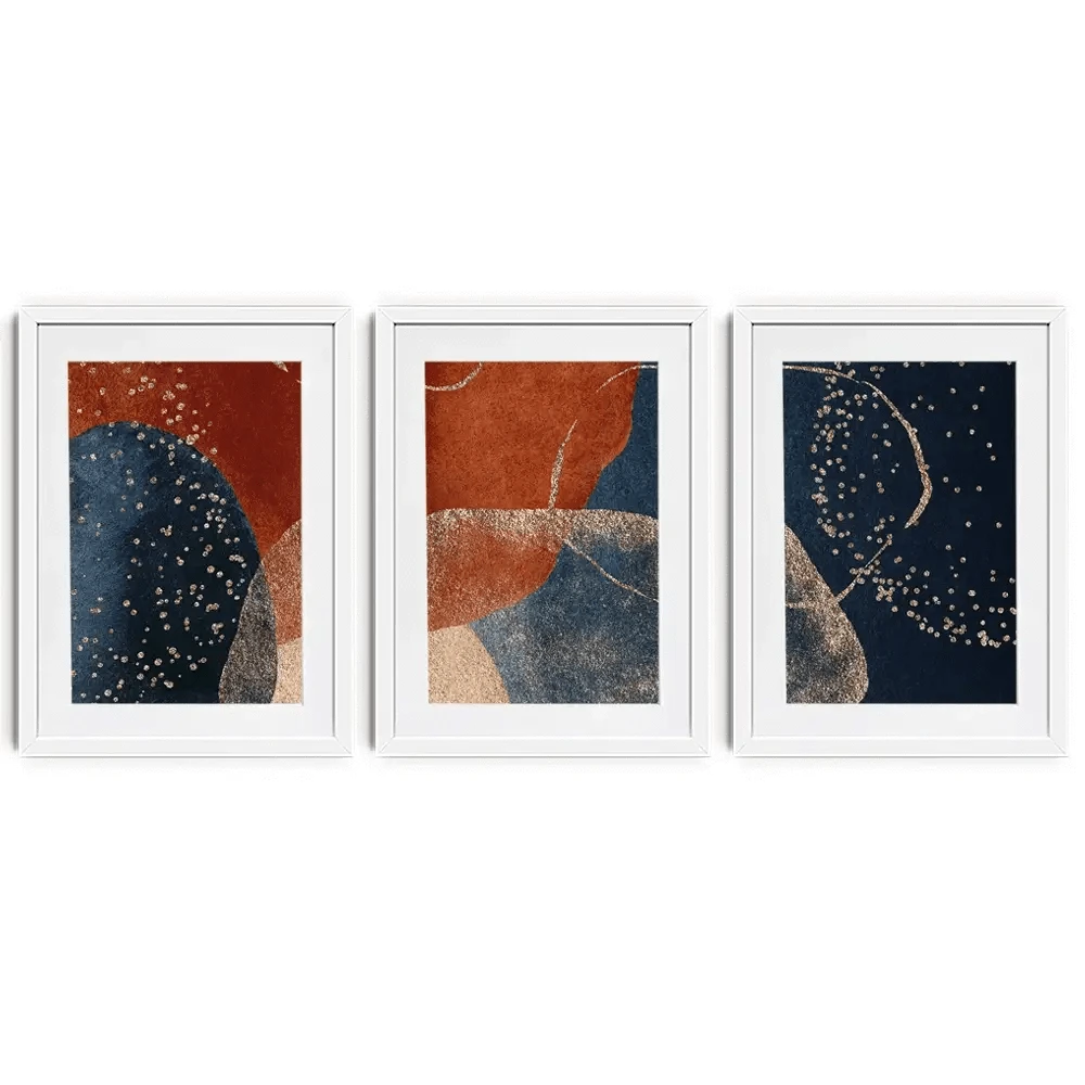 Terracotta Abstract Framed Art Print Trio Terracotta Abstract Framed Art Print Trio wall art product VerisStudio / Shutterstock