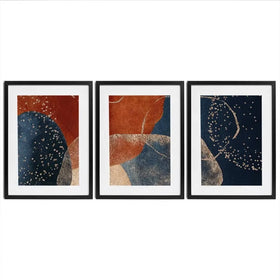 Terracotta Abstract Framed Art Print Trio Terracotta Abstract Framed Art Print Trio wall art product VerisStudio / Shutterstock