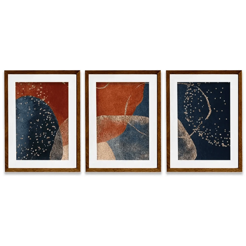 Terracotta Abstract Framed Art Print Trio Terracotta Abstract Framed Art Print Trio wall art product VerisStudio / Shutterstock