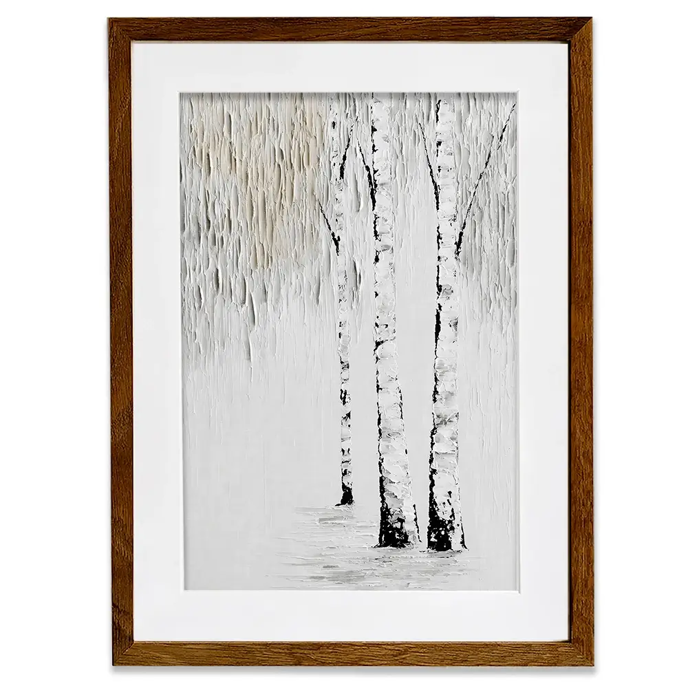 Textured Birch Trees Framed Art Print Textured Birch Trees Framed Art Print wall art product LSR Design Studio - Independent