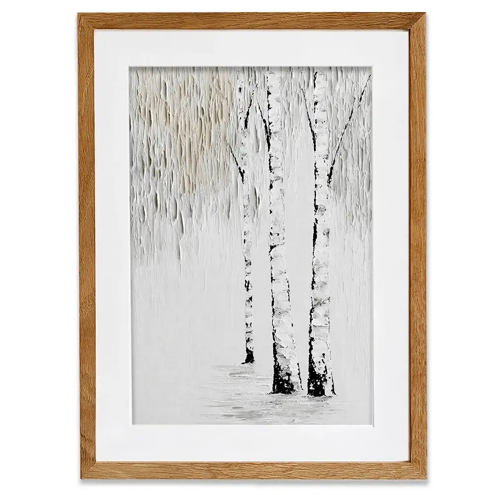 Textured Birch Trees Framed Art Print Textured Birch Trees Framed Art Print wall art product LSR Design Studio - Independent