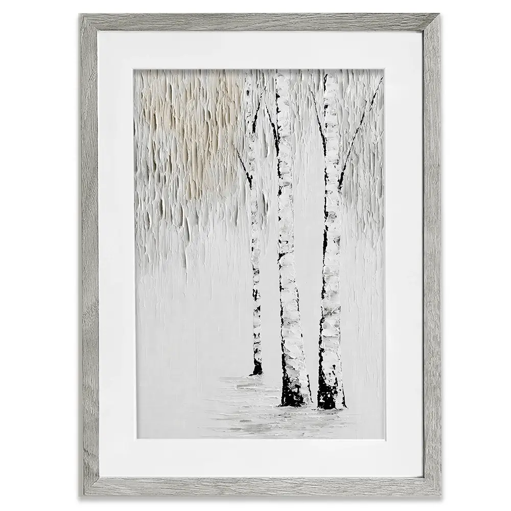 Textured Birch Trees Framed Art Print Textured Birch Trees Framed Art Print wall art product LSR Design Studio - Independent