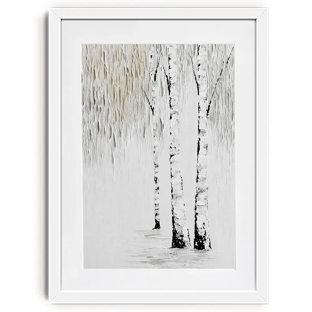 Textured Birch Trees Framed Art Print Textured Birch Trees Framed Art Print wall art product LSR Design Studio - Independent