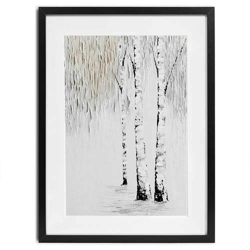 Textured Birch Trees Framed Art Print Textured Birch Trees Framed Art Print wall art product LSR Design Studio - Independent