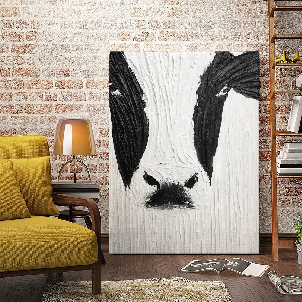 Textured Cow Canvas Print Textured Cow Canvas Print wall art product LSR Design Studio - Independent