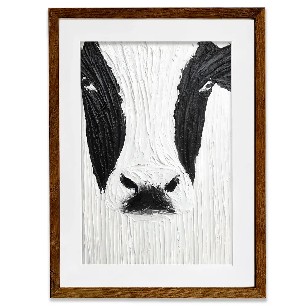 Textured Cow Framed Art Print Textured Cow Framed Art Print wall art product LSR Design Studio - Independent
