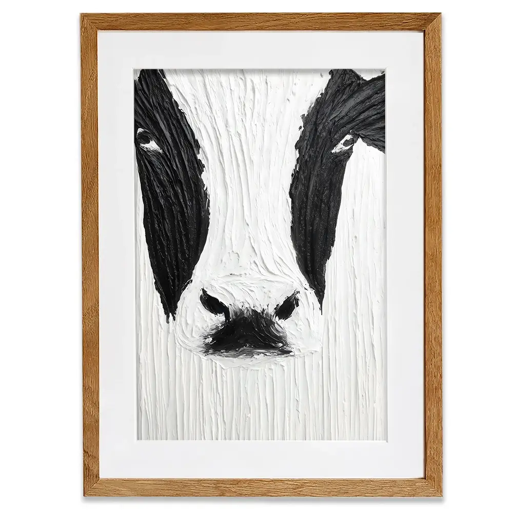 Textured Cow Framed Art Print Textured Cow Framed Art Print wall art product LSR Design Studio - Independent