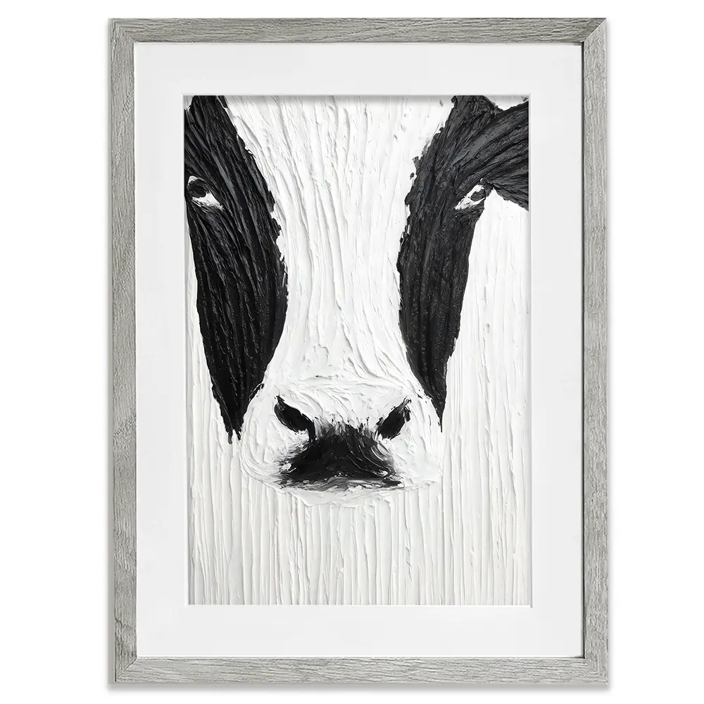 Textured Cow Framed Art Print Textured Cow Framed Art Print wall art product LSR Design Studio - Independent