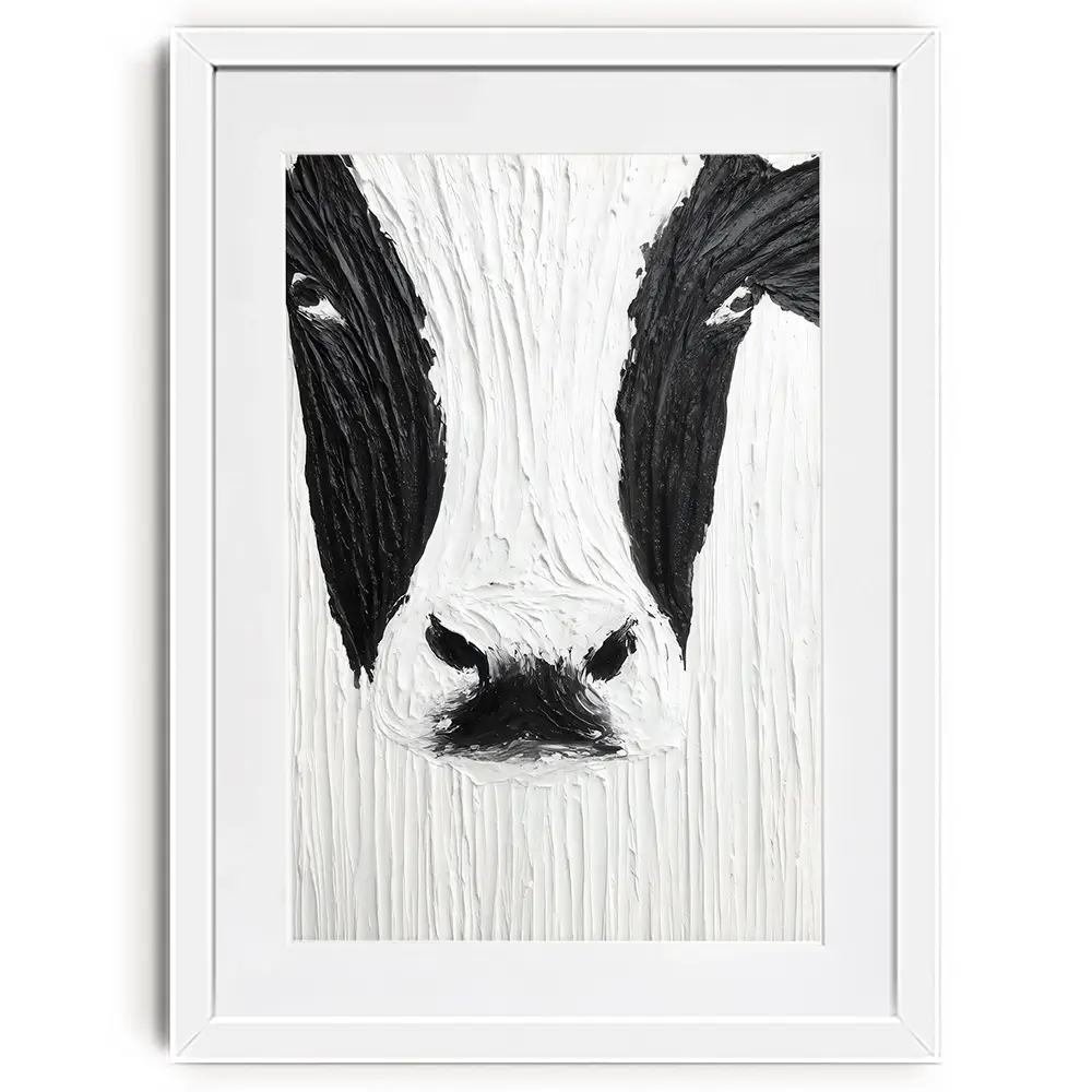 Textured Cow Framed Art Print Textured Cow Framed Art Print wall art product LSR Design Studio - Independent