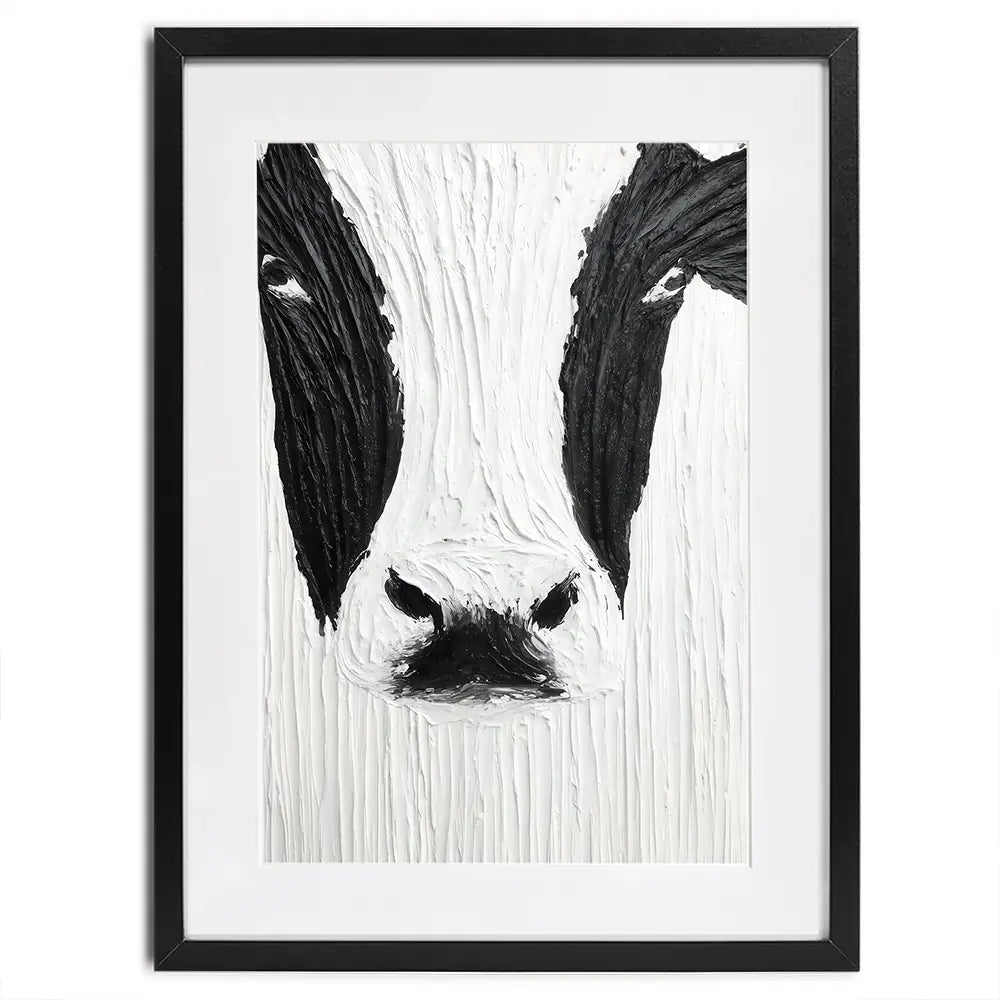 Textured Cow Framed Art Print Textured Cow Framed Art Print wall art product LSR Design Studio - Independent