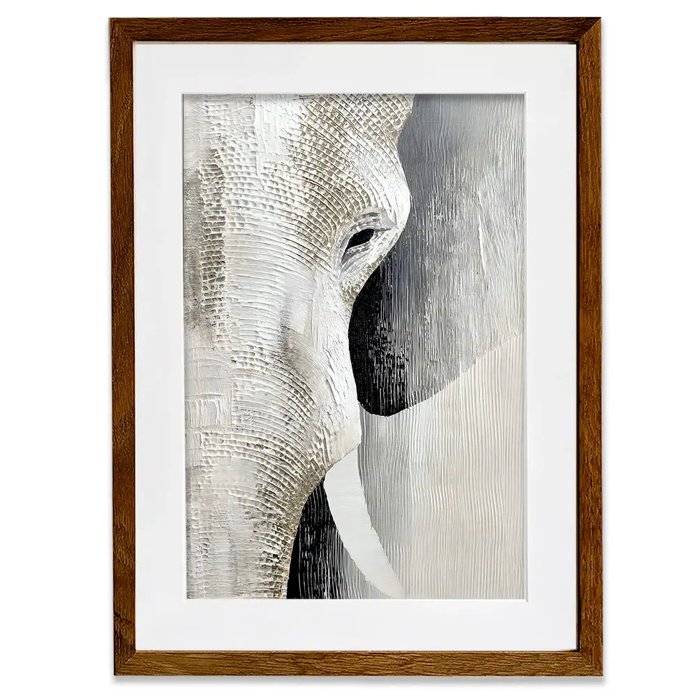 Textured Elephant Framed Art Print Textured Elephant Framed Art Print wall art product LSR Design Studio - Independent