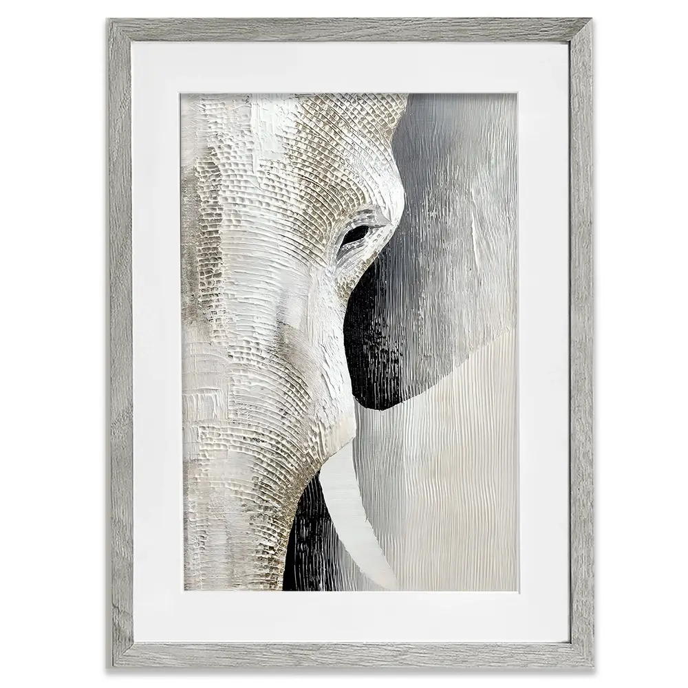 Textured Elephant Framed Art Print Textured Elephant Framed Art Print wall art product LSR Design Studio - Independent
