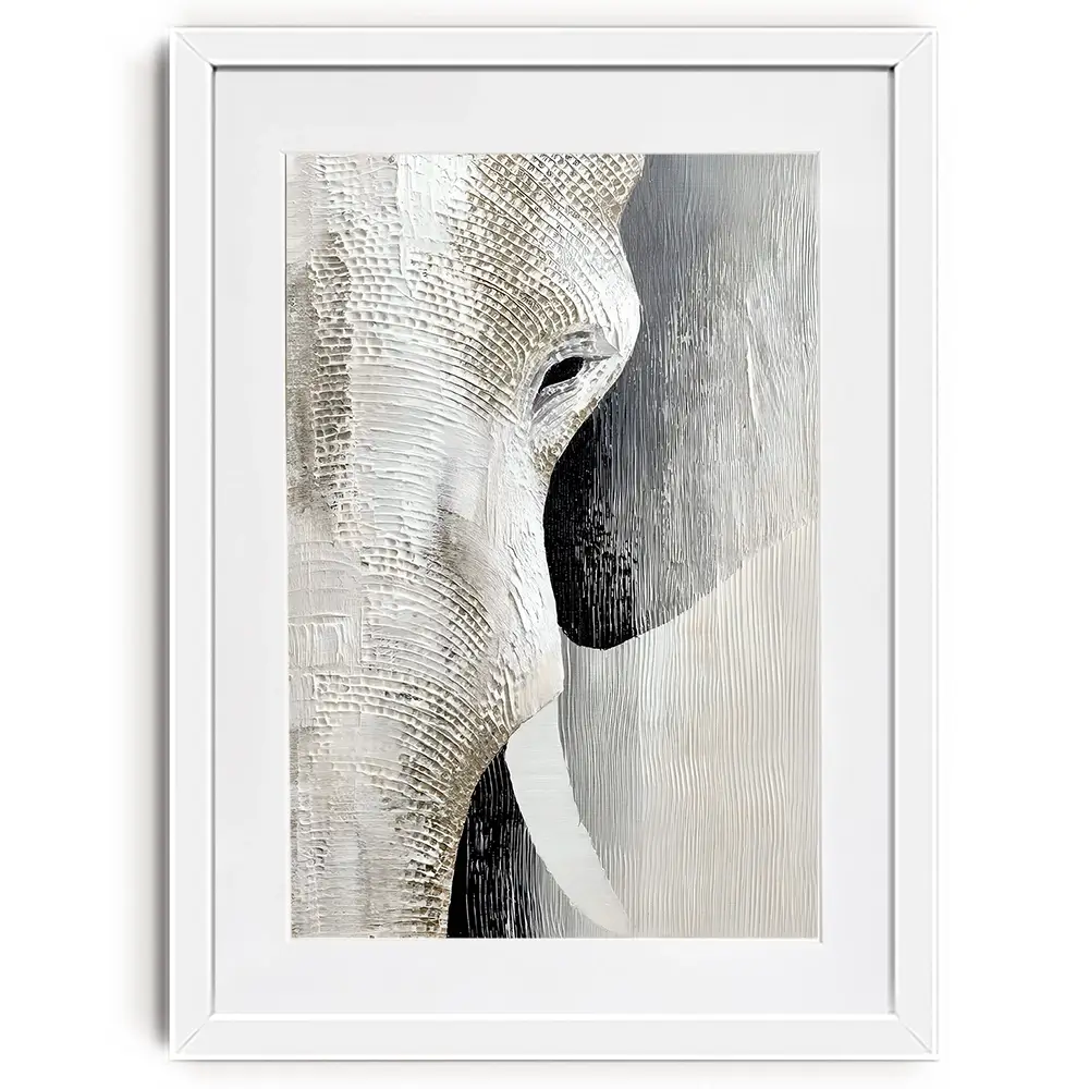 Textured Elephant Framed Art Print Textured Elephant Framed Art Print wall art product LSR Design Studio - Independent