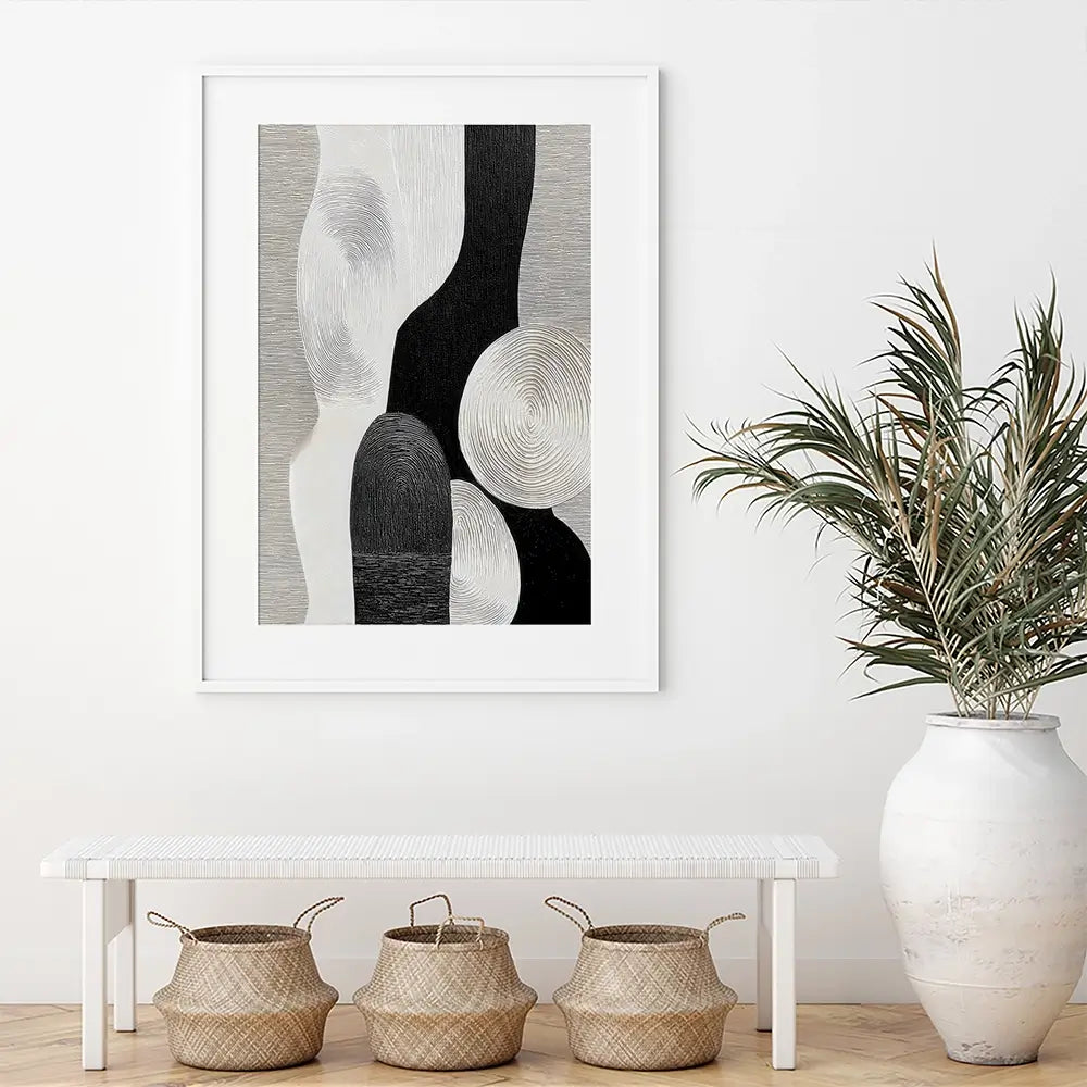Textured Geometric Shapes Framed Art Print Textured Geometric Shapes Framed Art Print wall art product LSR Design Studio - Independent