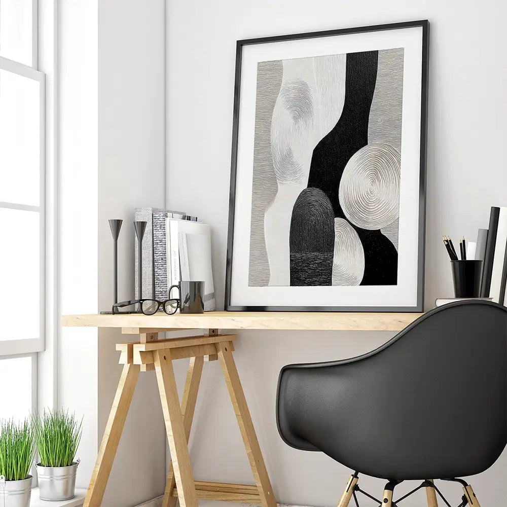 Textured Geometric Shapes Framed Art Print Textured Geometric Shapes Framed Art Print wall art product LSR Design Studio - Independent