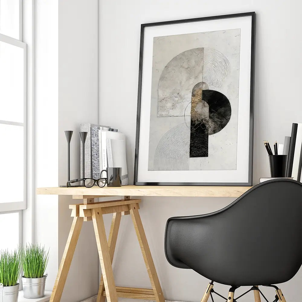 Textured Geometry Framed Art Print Textured Geometry Framed Art Print wall art product LSR Design Studio - Independent