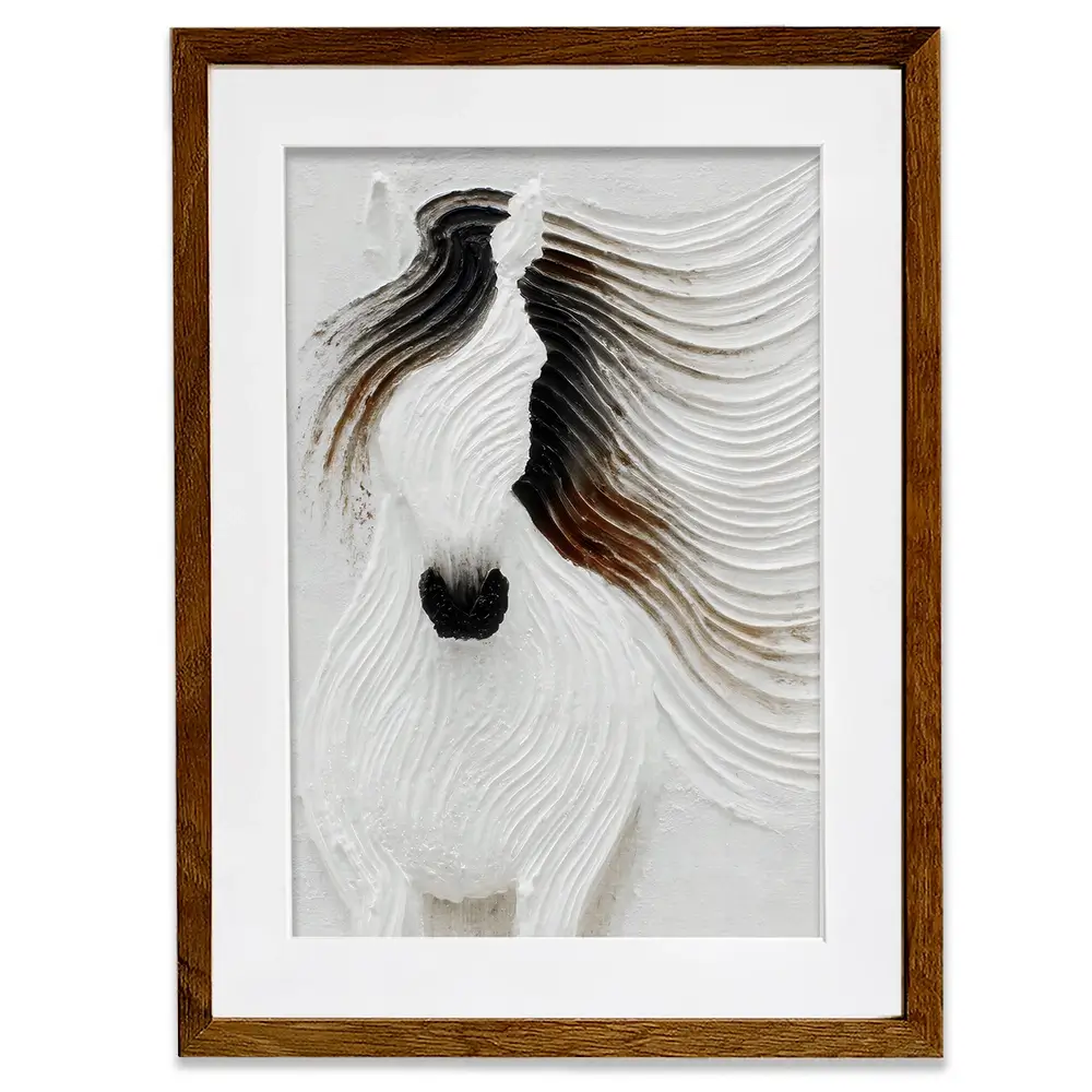 Textured Horse Framed Art Print Textured Horse Framed Art Print wall art product LSR Design Studio - Independent