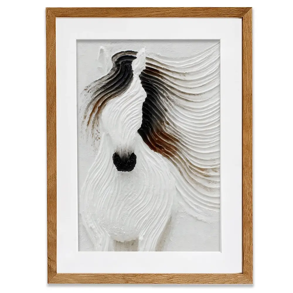 Textured Horse Framed Art Print Textured Horse Framed Art Print wall art product LSR Design Studio - Independent