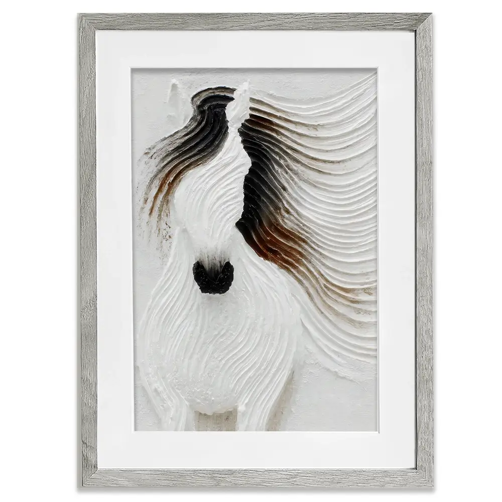 Textured Horse Framed Art Print Textured Horse Framed Art Print wall art product LSR Design Studio - Independent
