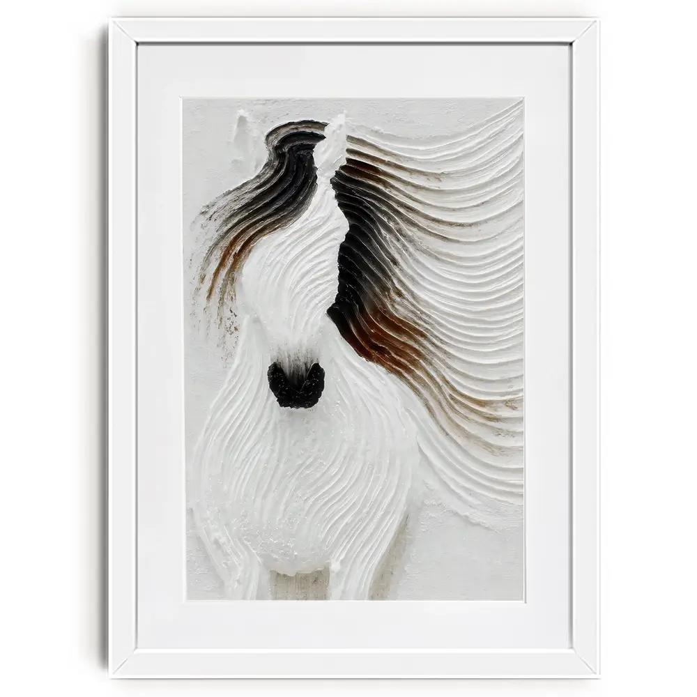 Textured Horse Framed Art Print Textured Horse Framed Art Print wall art product LSR Design Studio - Independent