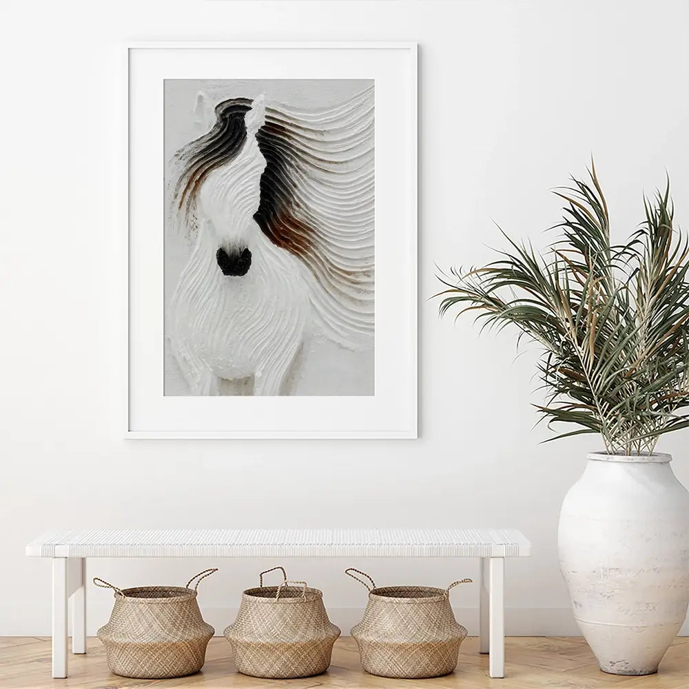 Textured Horse Framed Art Print Textured Horse Framed Art Print wall art product LSR Design Studio - Independent