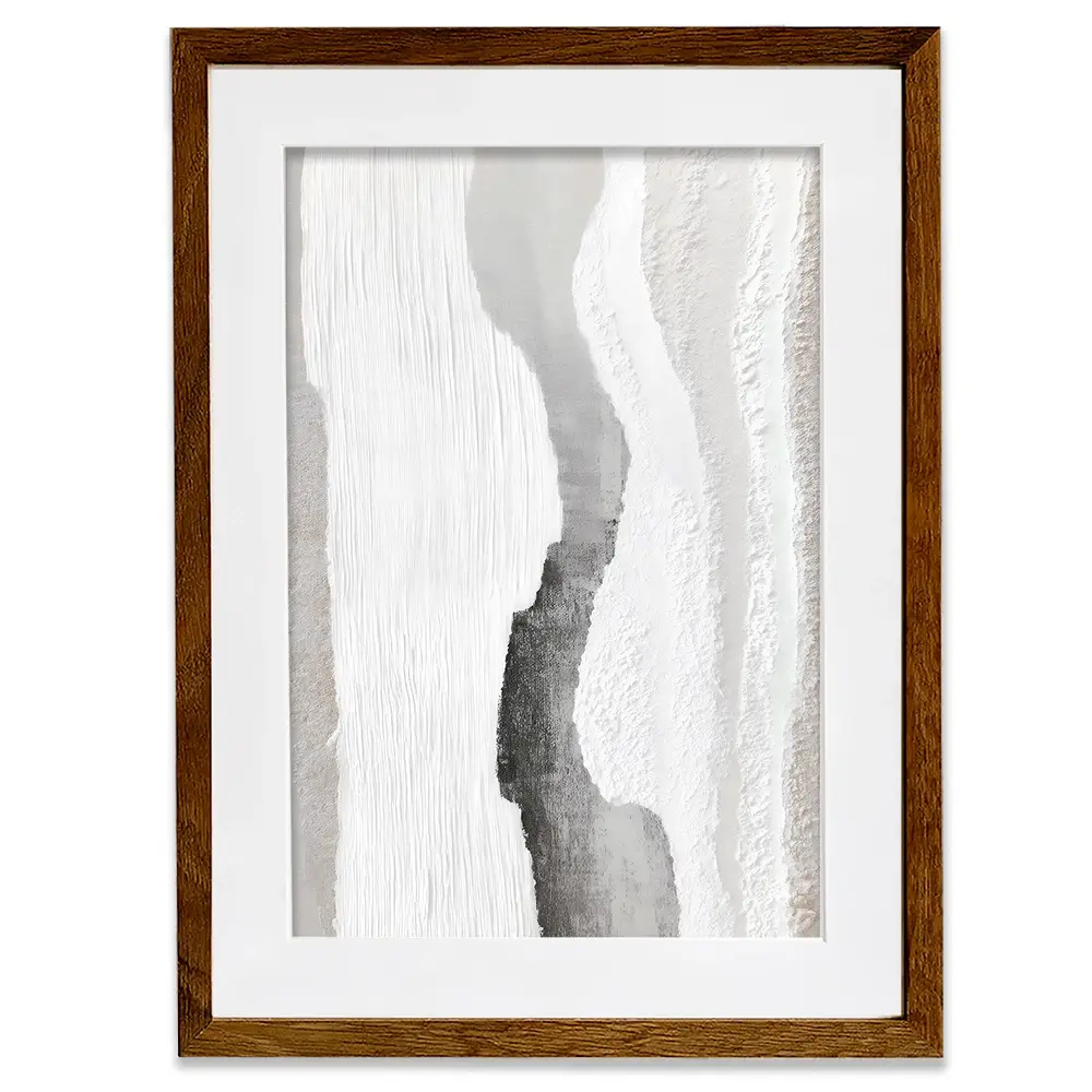 Textured Neutral Brushstrokes Framed Art Print Textured Neutral Brushstrokes Framed Art Print wall art product LSR Design Studio - Independent