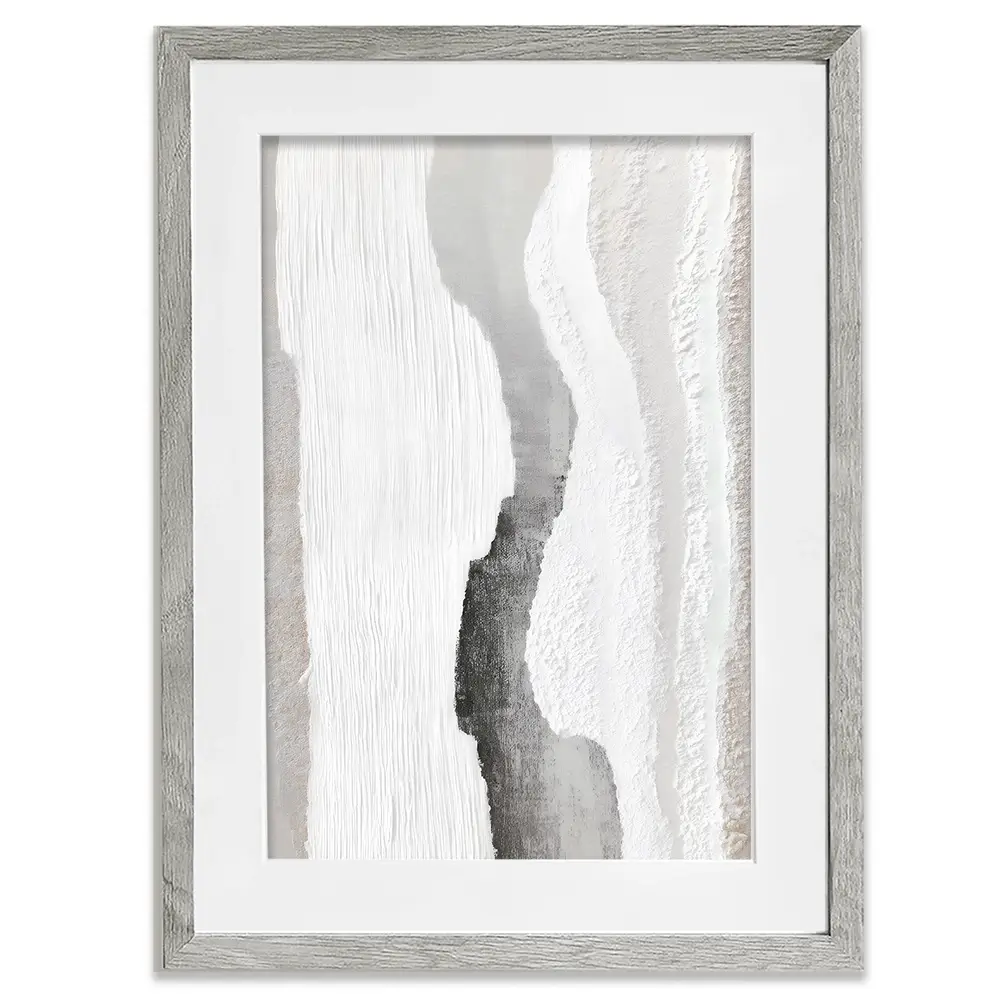 Textured Neutral Brushstrokes Framed Art Print Textured Neutral Brushstrokes Framed Art Print wall art product LSR Design Studio - Independent