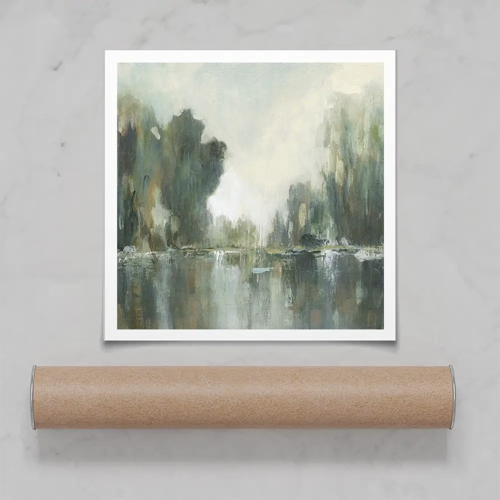 Textured Treeline Square Art Print Textured Treeline Square Art Print wall art product Carol Robinson