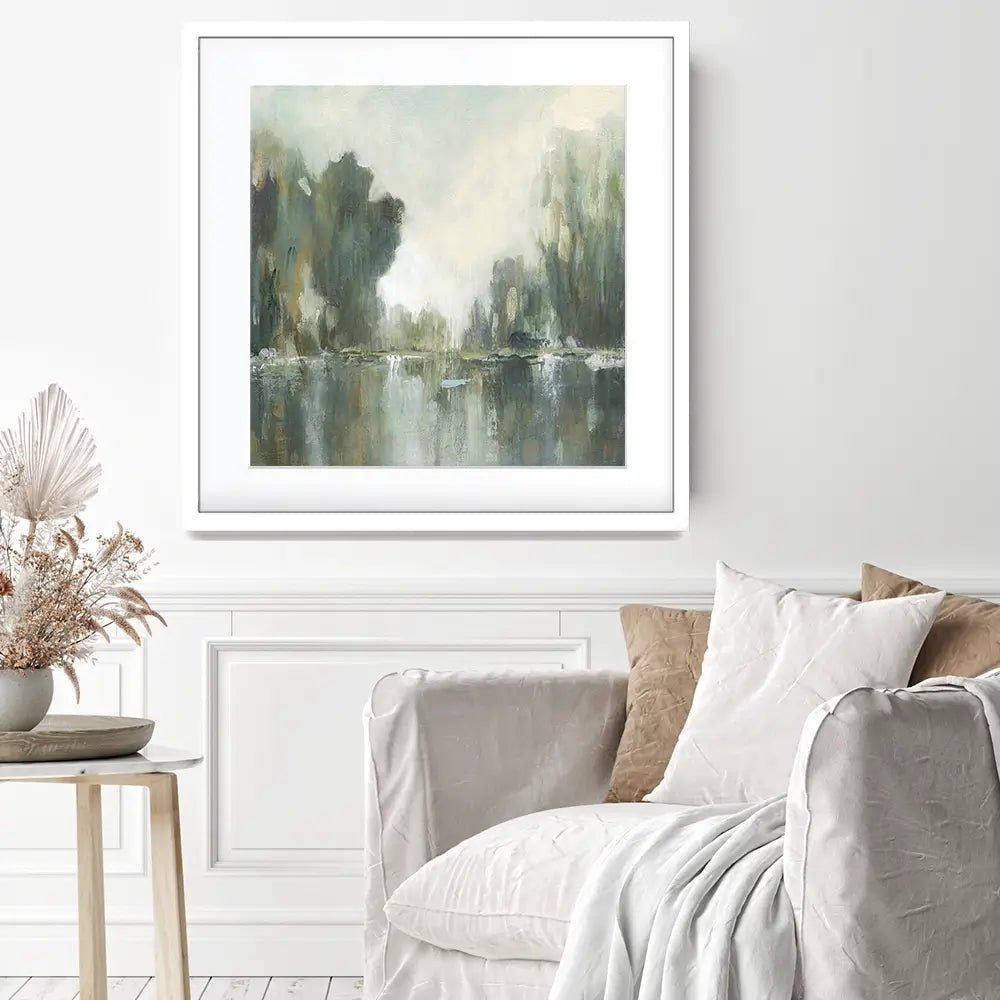 Textured Treeline Square Framed Art Print Textured Treeline Square Framed Art Print wall art product Carol Robinson