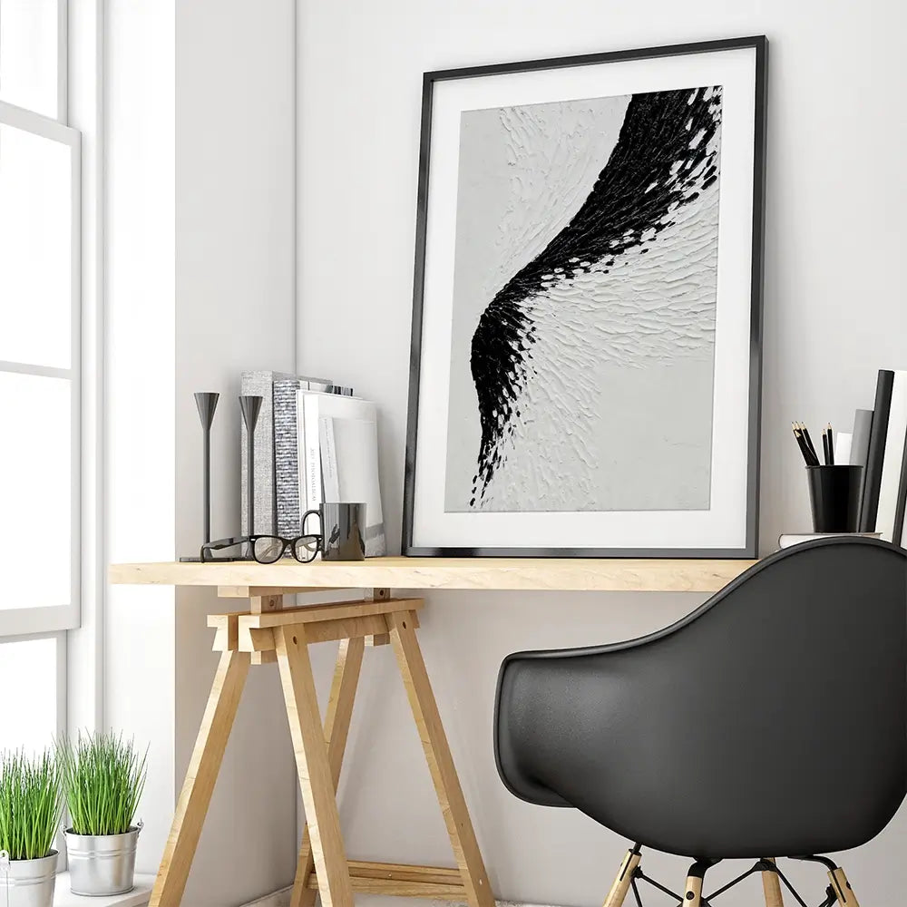 Textured Wave Framed Art Print Textured Wave Framed Art Print wall art product LSR Design Studio - Independent