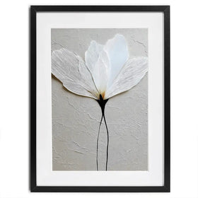 Textured White Flower Framed Art Print Textured White Flower Framed Art Print wall art product LSR Design Studio - Independent