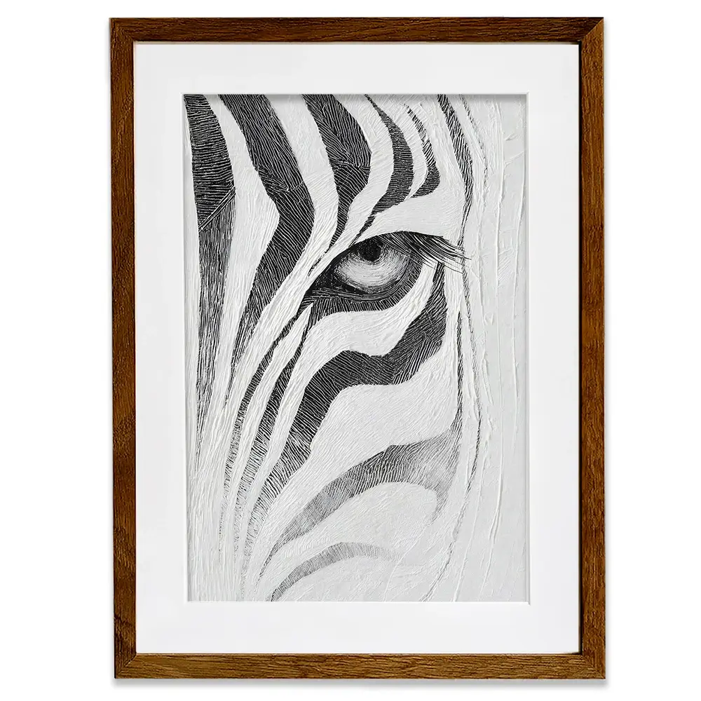 Textured Zebra Framed Art Print Textured Zebra Framed Art Print wall art product LSR Design Studio - Independent