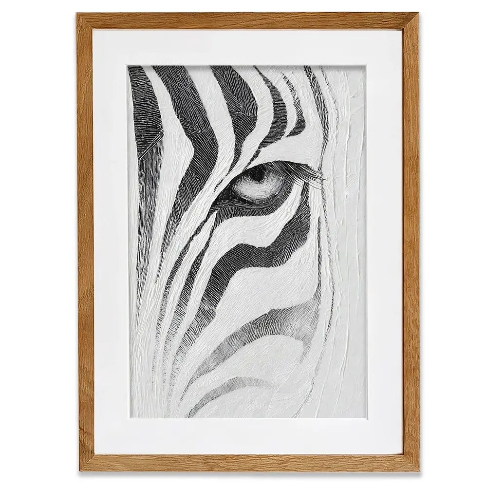 Textured Zebra Framed Art Print Textured Zebra Framed Art Print wall art product LSR Design Studio - Independent