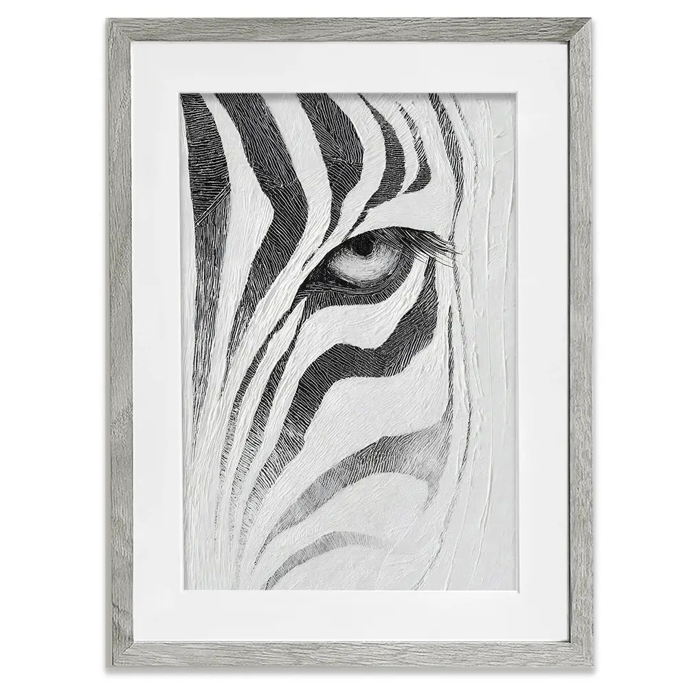Textured Zebra Framed Art Print Textured Zebra Framed Art Print wall art product LSR Design Studio - Independent