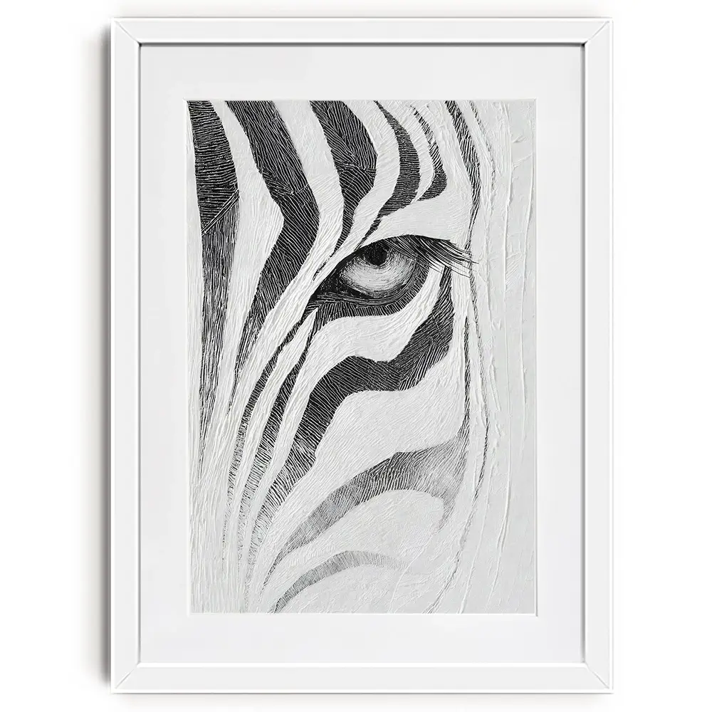 Textured Zebra Framed Art Print Textured Zebra Framed Art Print wall art product LSR Design Studio - Independent