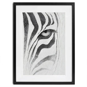 Textured Zebra Framed Art Print Textured Zebra Framed Art Print wall art product LSR Design Studio - Independent