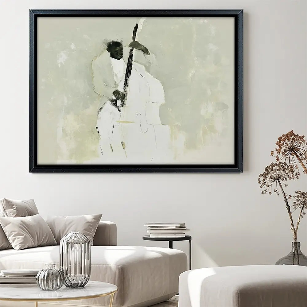 The Bassist Canvas Print The Bassist Canvas Print wall art product Chromatic Storm Studio