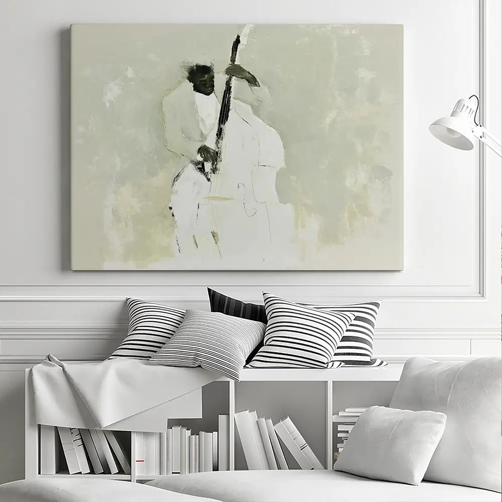 The Bassist Canvas Print The Bassist Canvas Print wall art product Chromatic Storm Studio