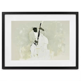 The Bassist Framed Art Print The Bassist Framed Art Print wall art product Chromatic Storm Studio