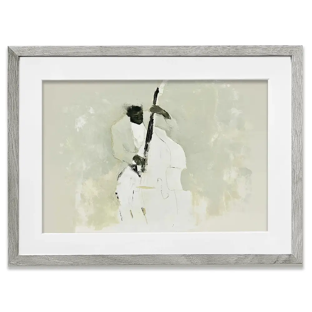 The Bassist Framed Art Print The Bassist Framed Art Print wall art product Chromatic Storm Studio