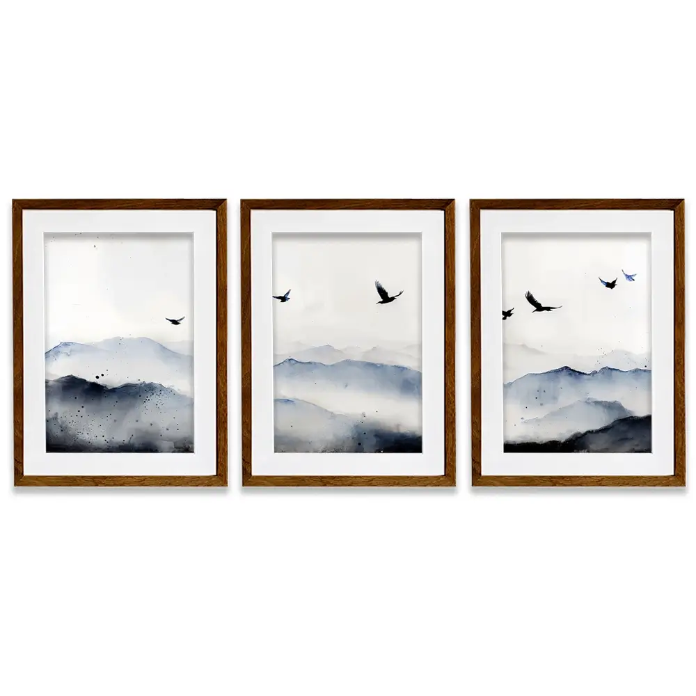 The Birds Framed Art Print Trio The Birds Framed Art Print Trio wall art product IAmHomeStudio