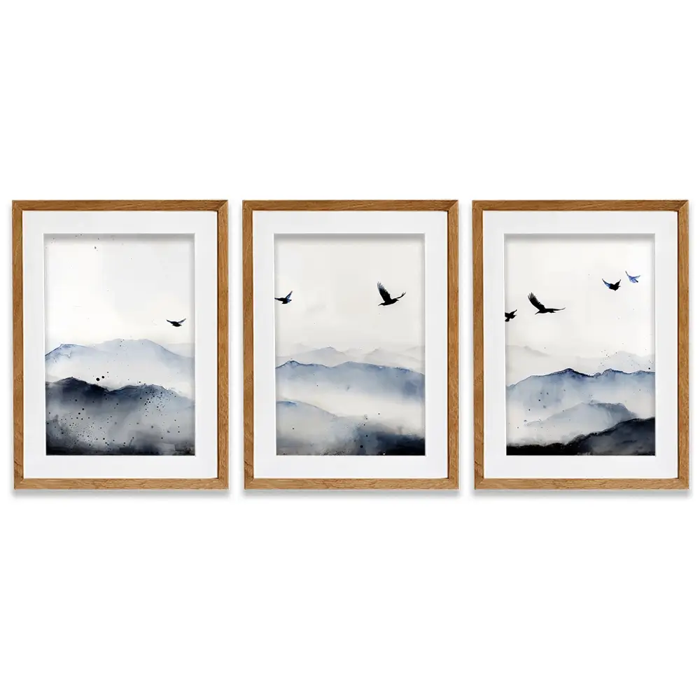 The Birds Framed Art Print Trio The Birds Framed Art Print Trio wall art product IAmHomeStudio