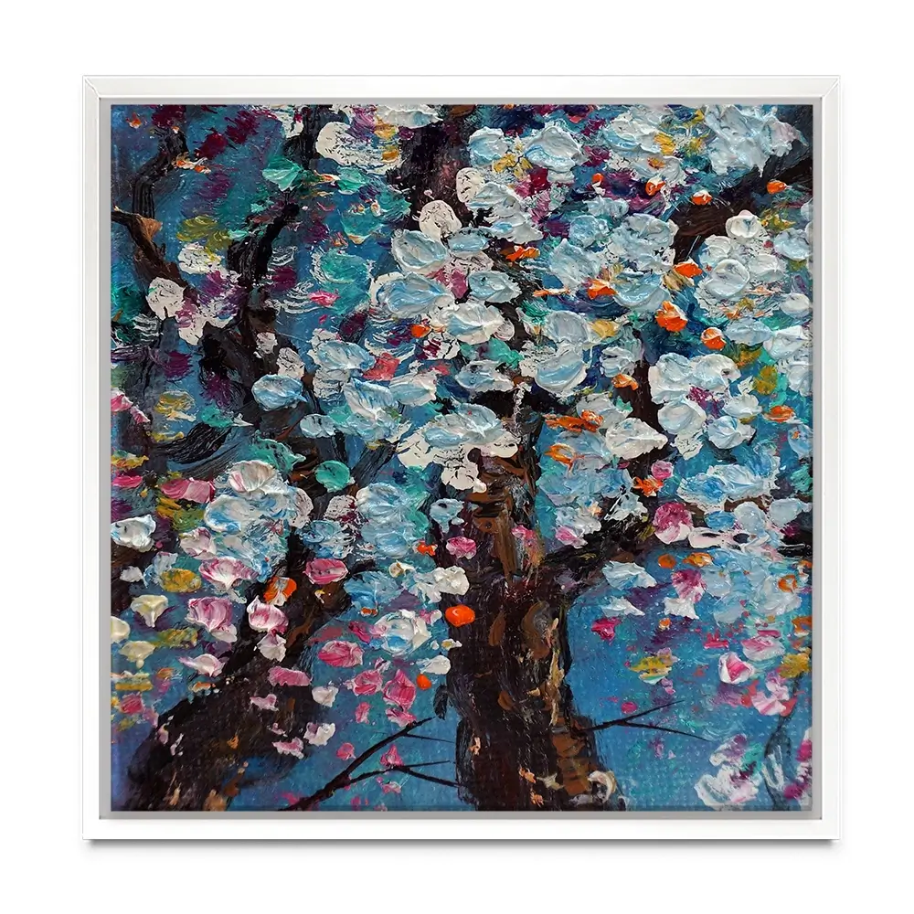 The Blossoming Tree Square Canvas Print The Blossoming Tree Square Canvas Print wall art product kwang gallery / Shutterstock