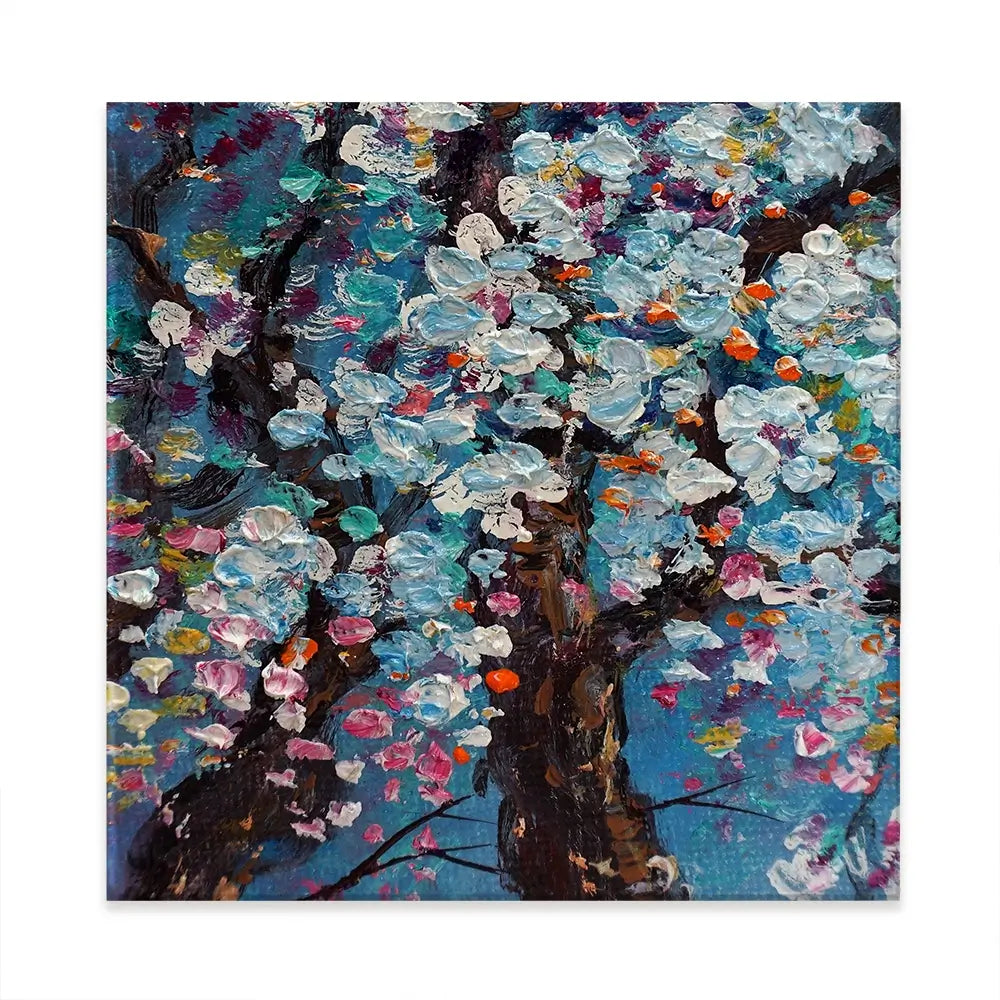 The Blossoming Tree Square Canvas Print The Blossoming Tree Square Canvas Print wall art product kwang gallery / Shutterstock