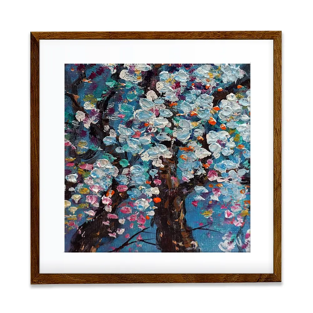 The Blossoming Tree Square Framed Art Print The Blossoming Tree Square Framed Art Print wall art product kwang gallery / Shutterstock